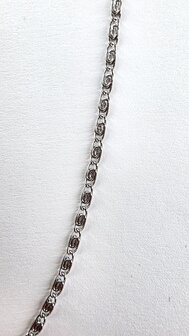 Edelstahl-Griechische Halskette, L 50 cm