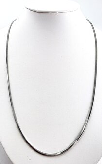 Edelstahl quadratischer Schlangenkette, 50 cm.