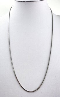 Edelstahl quadratischer Schlangenkette, 60 cm.