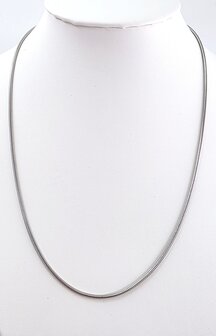 Edelstahl Runde Schlangenkette, 45 cm.