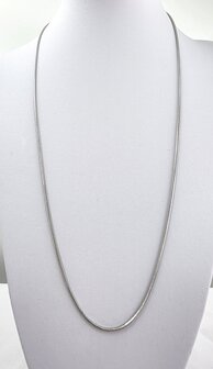 Halsketting, RVS, Ronde, Slangenketting L 70 cm
