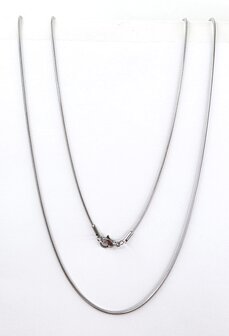 Halsketting, RVS, Ronde, Slangenketting L 70 cm