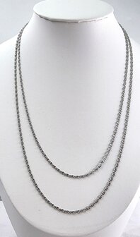 Edelstahl-Griechische Halskette, L 45 cm