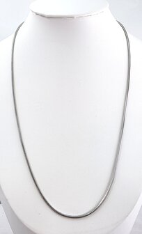 Edelstahl Runde Schlangenkette, 50 cm.
