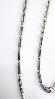 Edelstahl Poliert schakel kette, 60 cm.