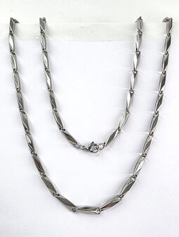 Edelstahl Poliert schakel kette, 60 cm.