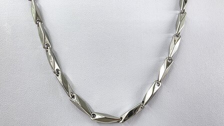 Edelstahl Poliert schakel kette, 60 cm.