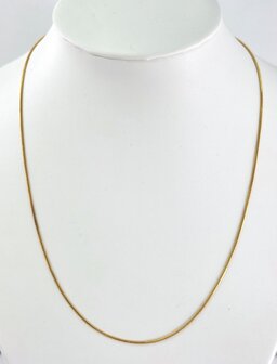 Halskette aus Edelstahl mit Schlangenmotiv, goldfarben, L&auml;nge 45 cm, Breite 0,9 mm