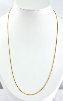 Halskette aus Edelstahl mit Schlangenmotiv, goldfarben, L&auml;nge 45 cm, Breite 0,9 mm