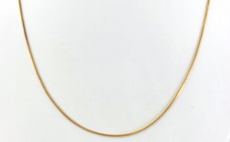Halskette aus Edelstahl mit Schlangenmotiv, goldfarben, L&auml;nge 45 cm, Breite 0,9 mm
