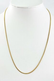 Halskette aus Edelstahl mit Schlangenmotiv, goldfarben, L45 cm, Br 1,2 mm