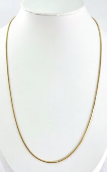Halskette aus Edelstahl mit Schlangenmotiv, goldfarben, L50 cm, Br 1,2 mm
