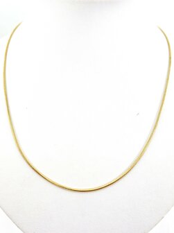 Schlangenhalskette aus Edelstahl, goldfarben, L&auml;nge 45 cm, Durchmesser 1,5 mm
