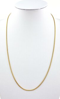 Schlangenhalskette aus Edelstahl, goldfarben, L&auml;nge 60 cm, D 1,5 mm