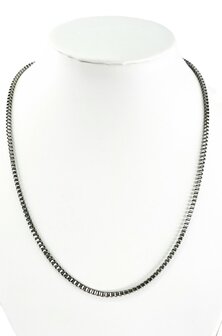 Venezianische Gliederkette aus Edelstahl, silberfarben, L 45 cm * B 2,5 mm