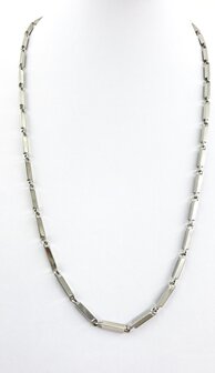 Lange rechteckige Gliederketten aus Edelstahl, L 60 cm