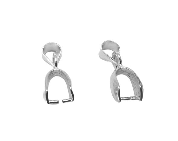 10 x Klemmetje voor Hanger - Silver plated metaal handig klemmetje voor uw zelfgemaakte  hangers.