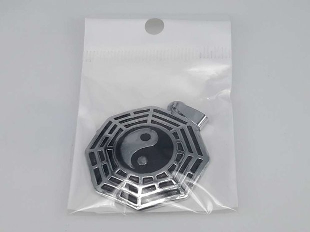 Edelstaal hanger Yin Yang in web