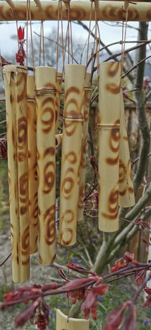 Handgemaakte – Japanse - bamboe - windgong - hanger met - Zen - geluid.