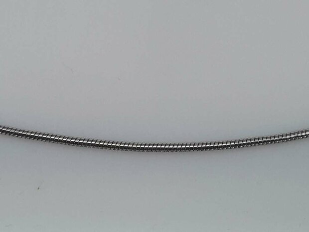 Edelstaal Ronde slangenketting, L 60 cm