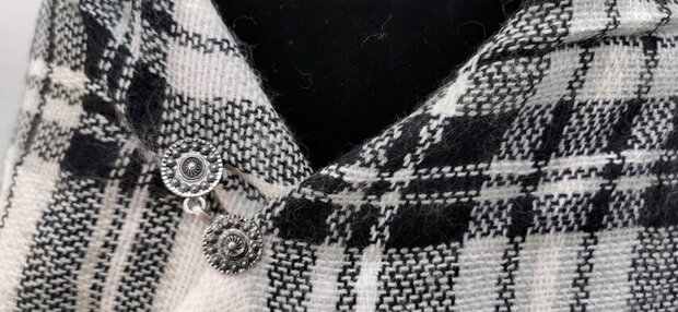 Vest clip haak "Zeeuwse knoop" voor vest, sjaal, omslagdoek, antiek zilverkleur