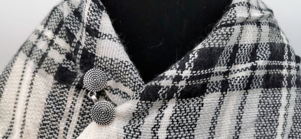 Vest clip haak, "levens cirkel"" symbool, voor vest, sjaal, omslagdoek, antiek zilverkleur