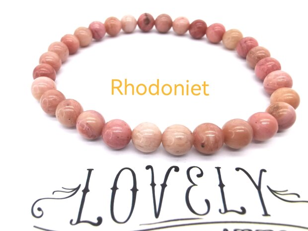 Rhodochrosiet – 6mm Kralen Armband