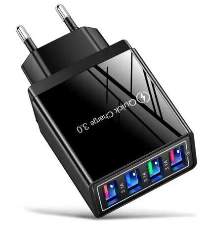 "Quick Charge 3.0" Snellader ; 3x usb + 1x QC 3.0 usb