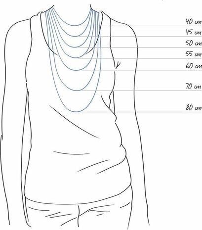 Set – Halskette mit Ohrringen – geschwungene Form.