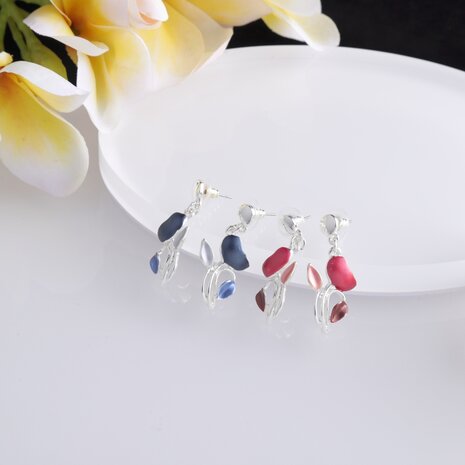 Set: Designer-Schmuck aus farbenfrohem Metallic-Emaille Mehrfarbig