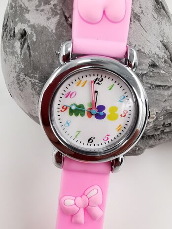 Kinderuhr | 3D LOVE Rosa | Silikon