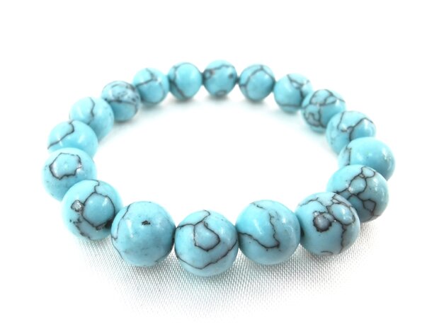 Armband T&uuml;rkis gr&uuml;nblau 17 Perlen