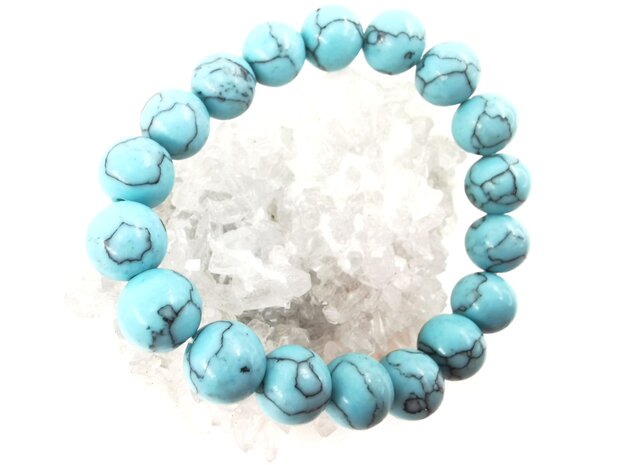 Armband T&uuml;rkis gr&uuml;nblau 17 Perlen