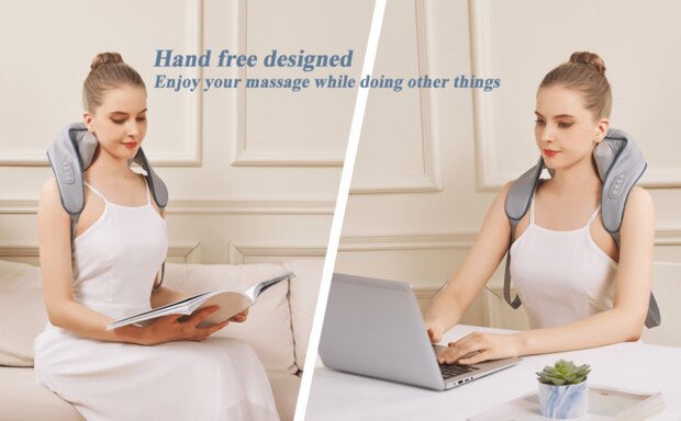 Nekmassageapparaat Shiatsu-massageapparaat met warmtefunctie Schoudermassage