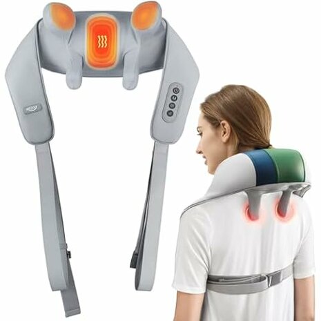 Nekmassageapparaat Shiatsu-massageapparaat met warmtefunctie Schoudermassage