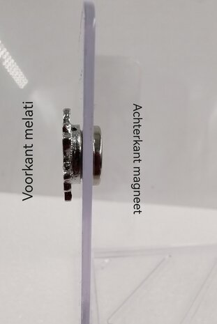 Melati Herdenkingen symbool speld met magneet Goudkleurig