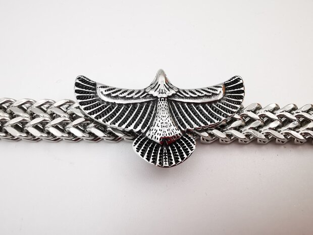 Armband Heren RVS adelaarsvleugel armband Incl Verlengstuk