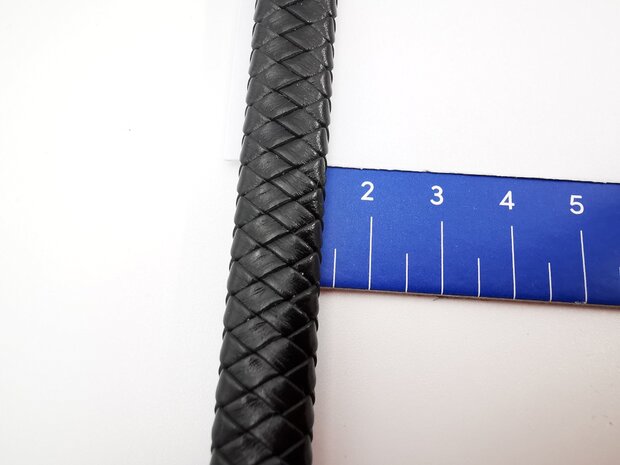 Armband Heren Adelaar Zwart Leer met RVS Accenten Incl Verlengstuk
