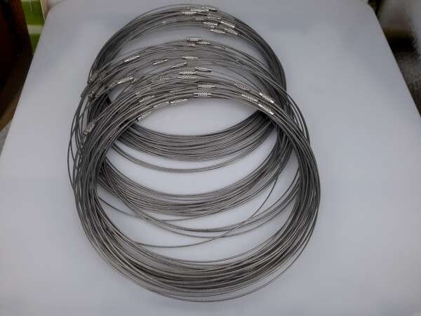 10 X Flexibele spangketting in de kleur zilverkleurig