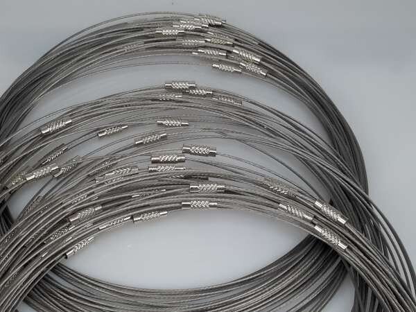 10 X Flexibele spangketting in de kleur zilverkleurig