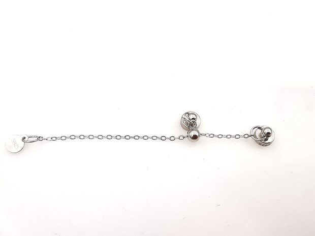 925 Sterling zilveren - Magneetsluiting met Veiligheidsketting 
