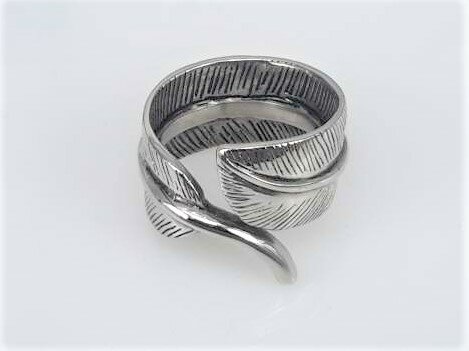 Edelstahl Ringe, Bananenblatt