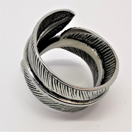 Edelstahl Ringe, Bananenblatt