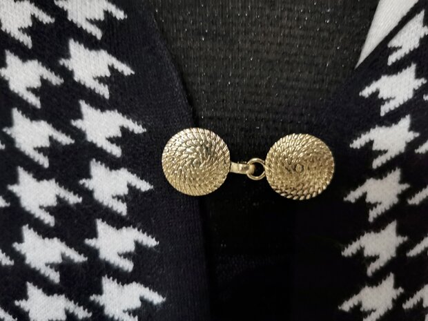 Vest clip haak, "levens cirkel"" symbool, voor vest, sjaal, omslagdoek, goudkleur