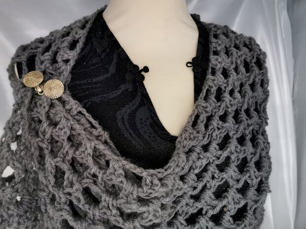 Vest clip haak, "levens cirkel"" symbool, voor vest, sjaal, omslagdoek, goudkleur