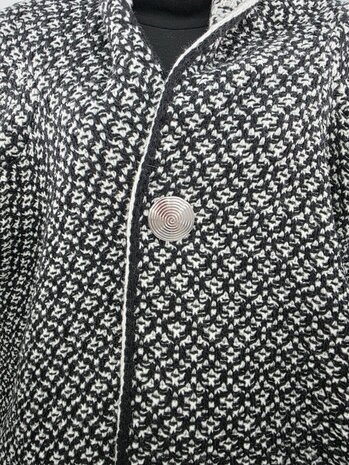 Magneet, broche, rond, levensspiraal, zilverkleurig voor omslagdoek, sjaal en vest te sluiten.