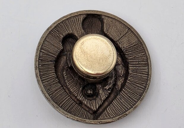 Magneet - broche - Design - Moeder en kind - Antiek brons kleur - Ø 4.5 cm 