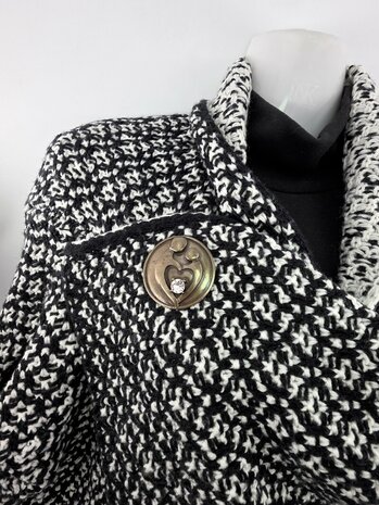 Magneet - broche - Design - Moeder en kind - Antiek brons kleur - Ø 4.5 cm 