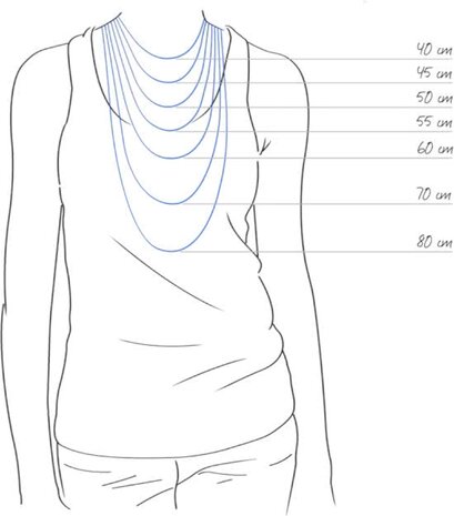 Edelstahl Goldfarbene Halskette aus gedrehter Kordel, L&auml;nge 50 cm