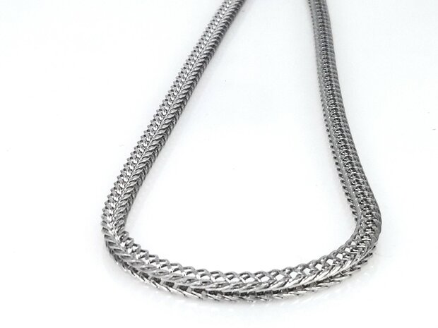 Ketting - Vossenstaart - RVS - L 60 cm - D 3mm
